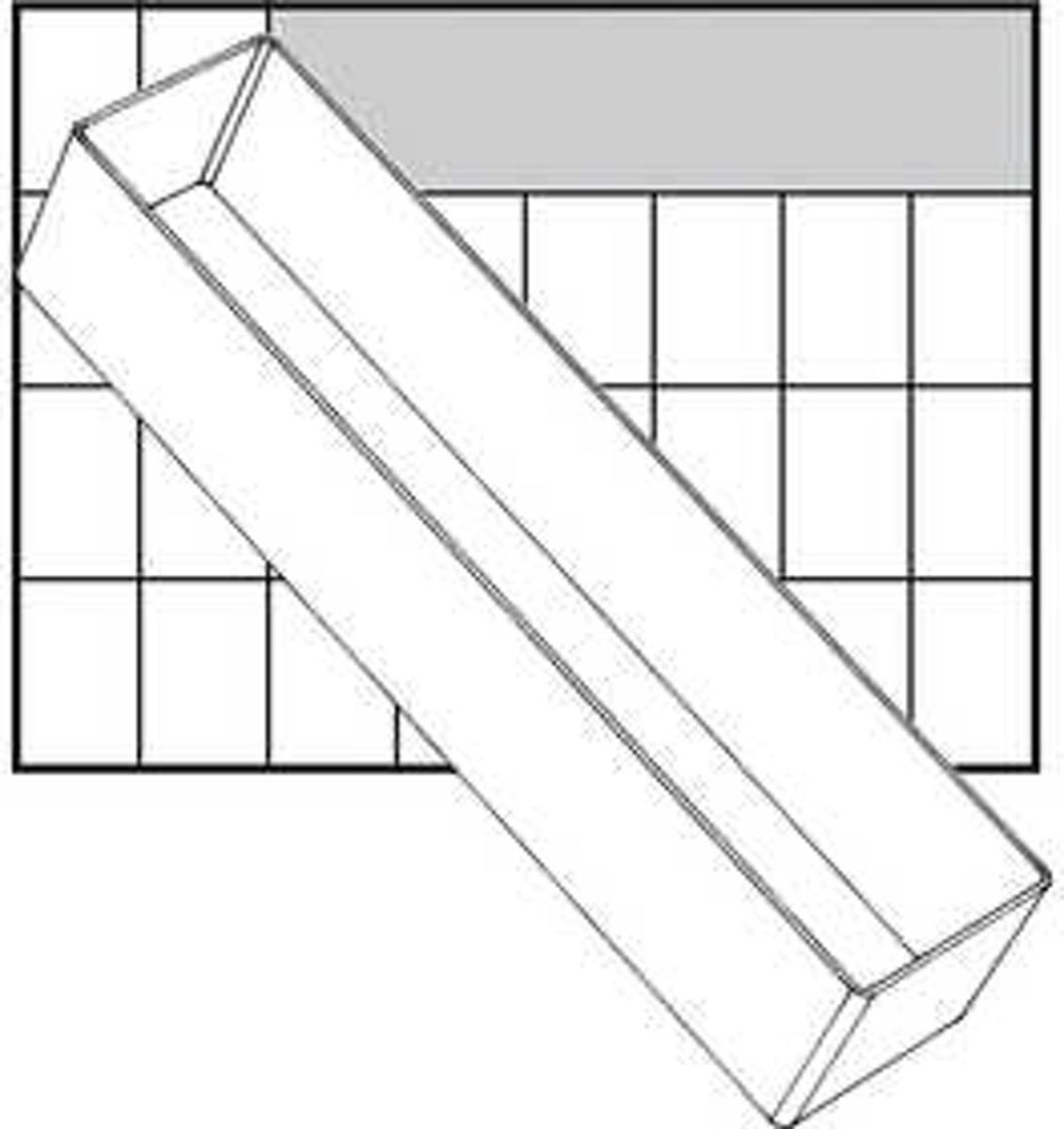 Inzet Box, afm 235x55 mm, h: 47 mm, Type A8-3 , 1stuk [HOB-13340]